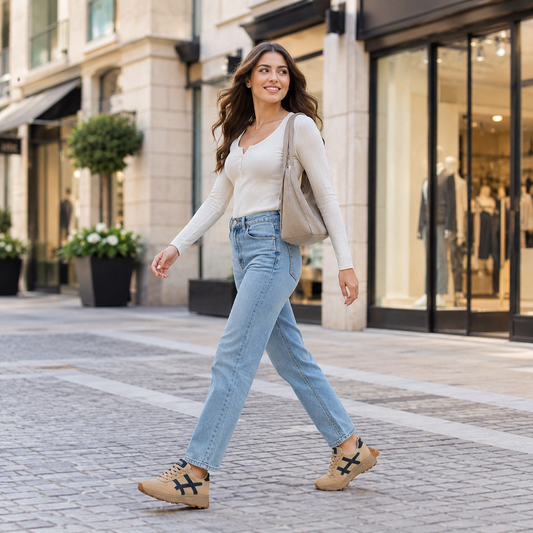 Solenne – Płaskie, Nieslizgające Sneakers Chunky
