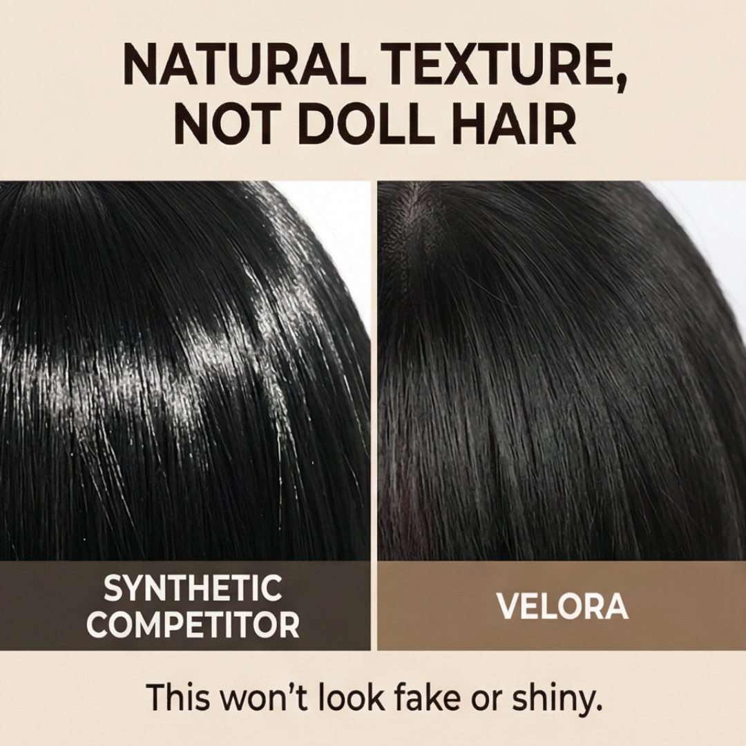 Velora – Naturlig Topper på Hår dla Cienkich Hår