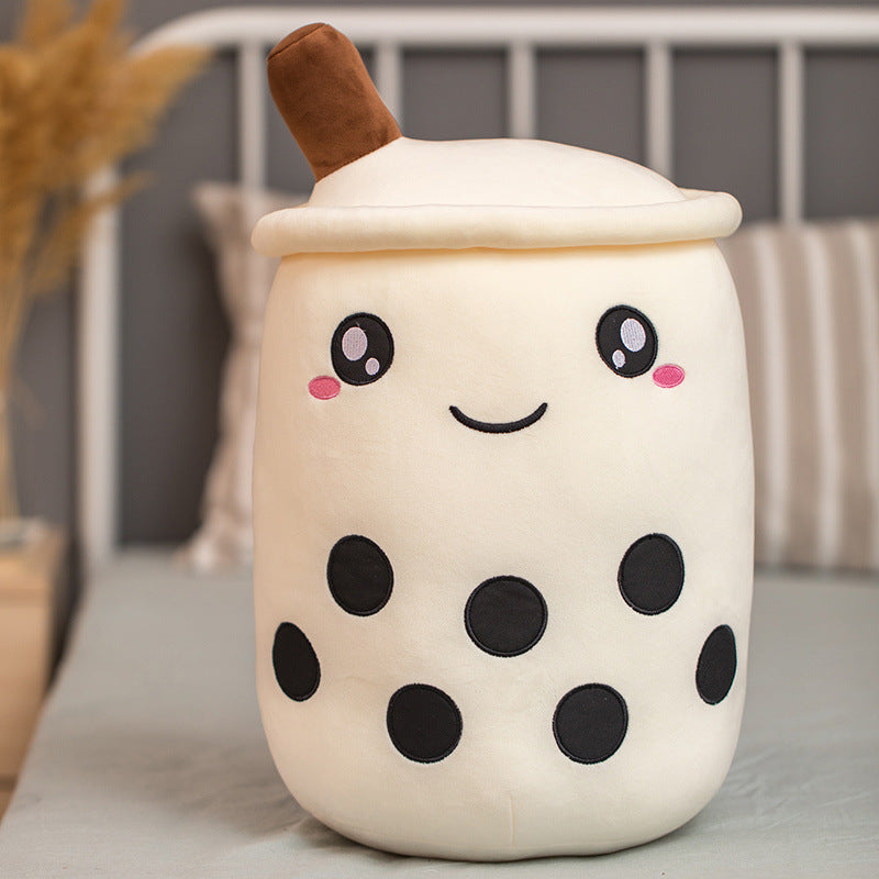 Bubble tea-mugg i plysch med ansikte