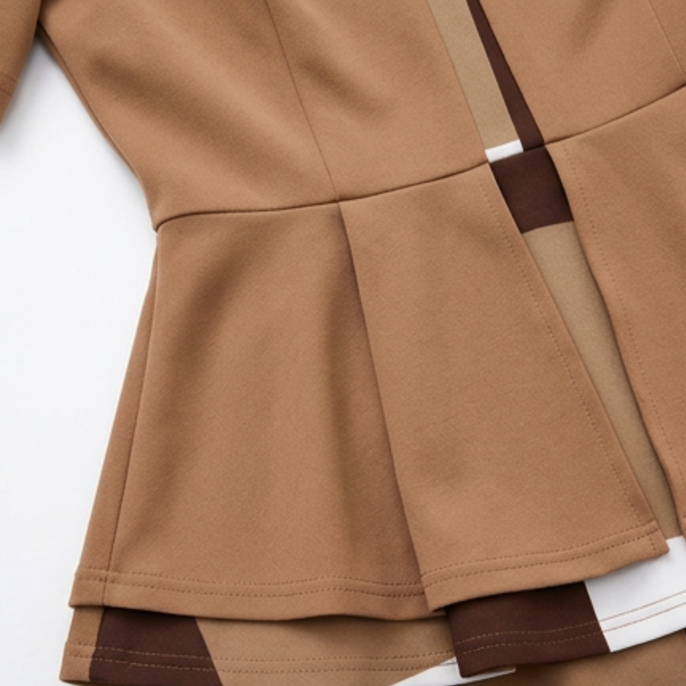 Lunavia – Elegant set peplum w färgze blokowym för kvinnor