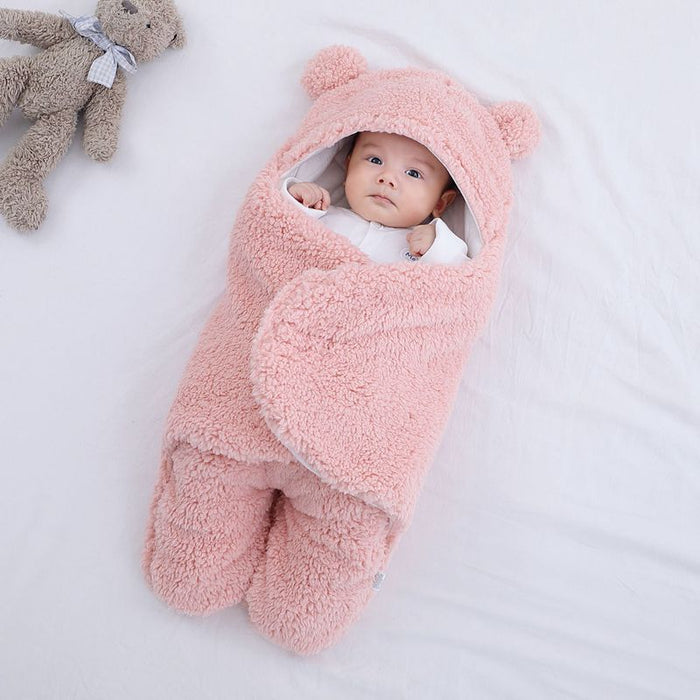 Vackerljus Babysovpåse i teddyfleece med björnöron