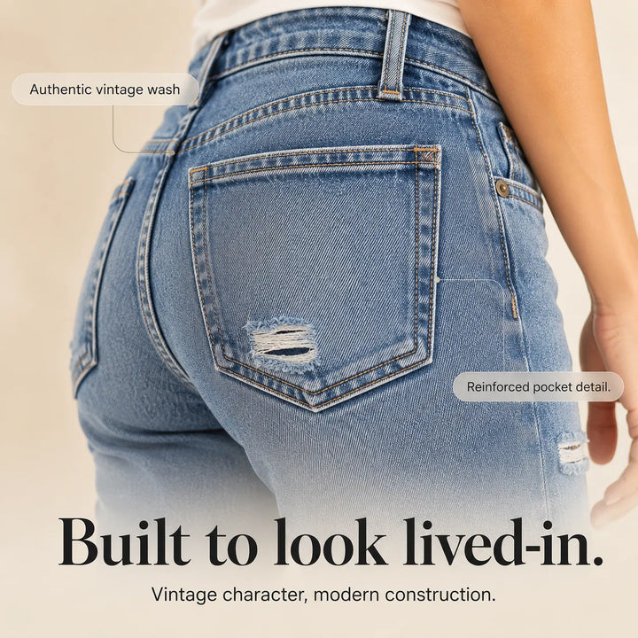 Denara – Mjuka, stretchiga, zniszczone, korta jeans för kvinnor
