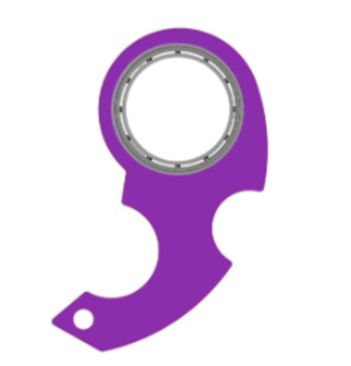 Röd fidget spinner på nyckelring