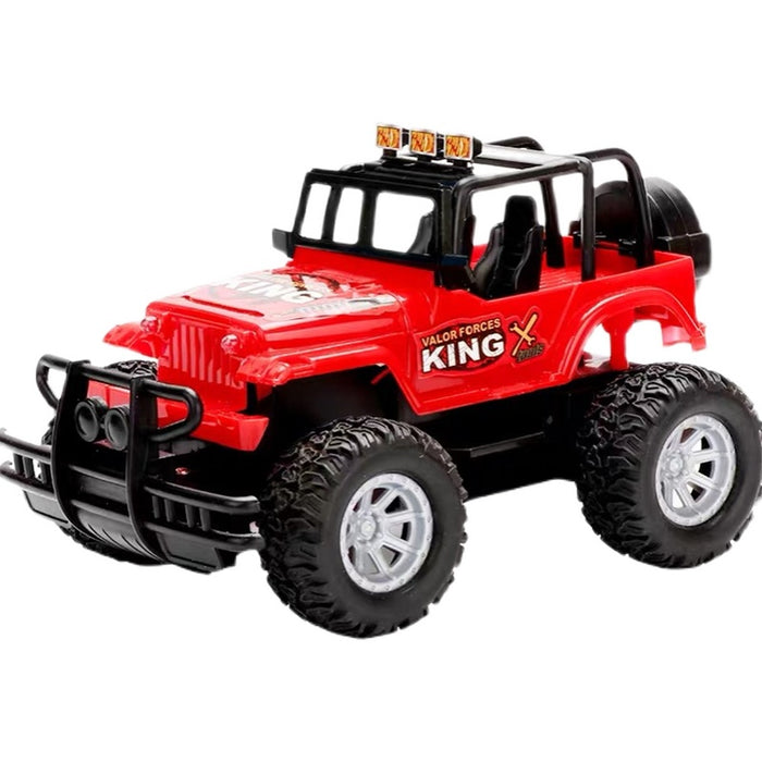 Vackerljus Radiostyrd jeep med strålkastare och grova däck