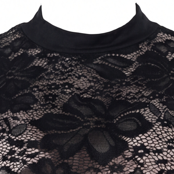 Noirelle – Klänning mini bodycon z koronkowym detalj på zakładkę