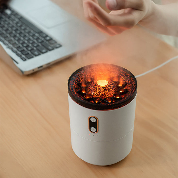 Vackerljus Doftspridare vulkan med flameffekt och rökringar
