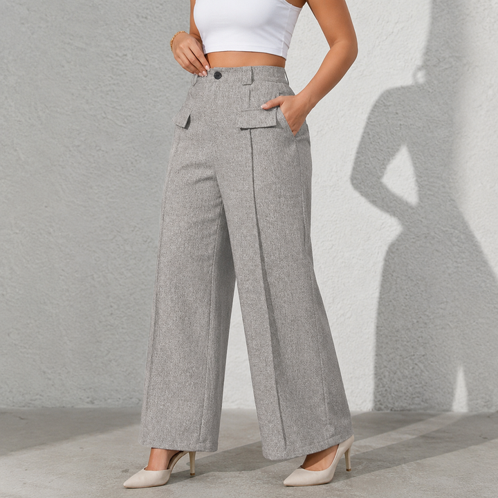 Wearbella – Byxor med hög midja, vida ben