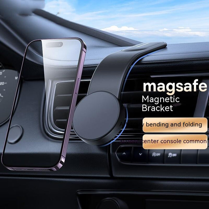 Magnetisk mobilhållare med böjbar arm i bil