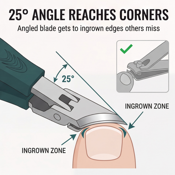 TrimEase - Kątowe sax för tånaglar dla grubych naglar