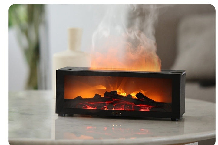 Svart doftspridare med flameffekt