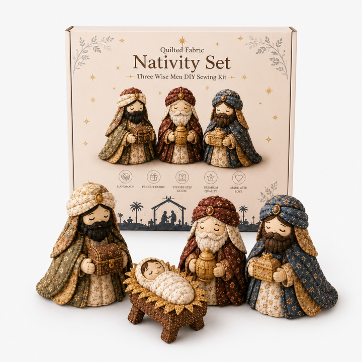 Heirloom &amp; Hollow – Set för szycia szopki z materialu patchworkowego