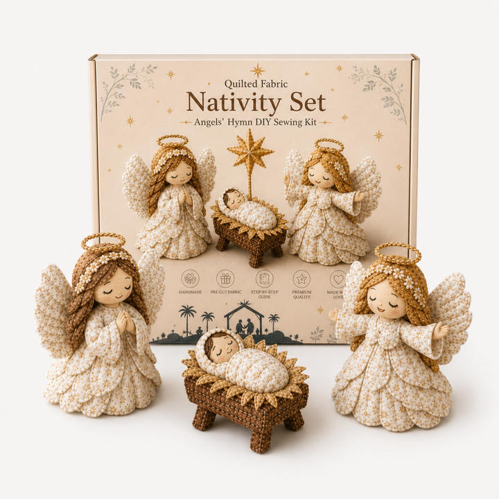 Heirloom &amp; Hollow – Set för szycia szopki z materialu patchworkowego