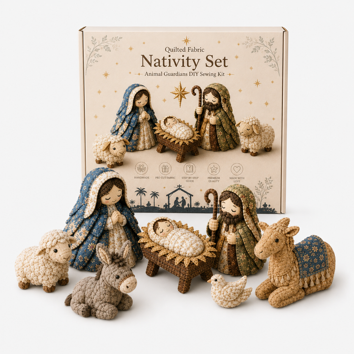 Heirloom &amp; Hollow – Set för szycia szopki z materialu patchworkowego