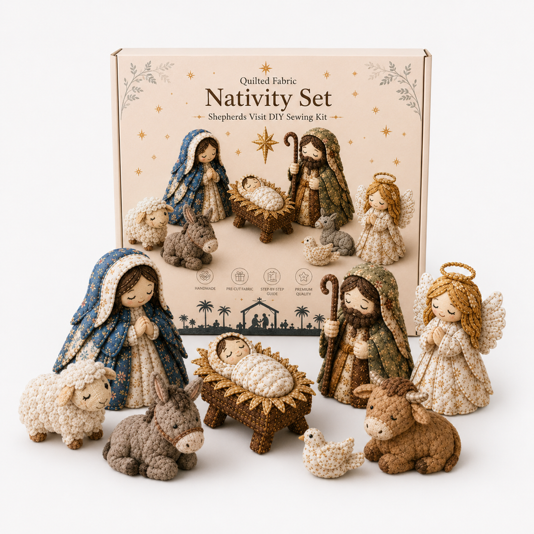 Heirloom &amp; Hollow – Set för szycia szopki z materialu patchworkowego