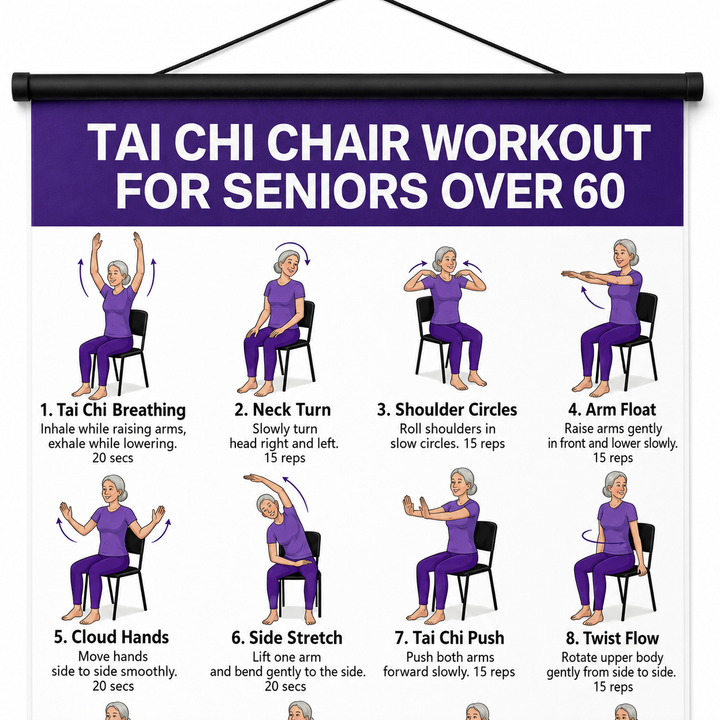 Steadwell – Plakat Tai Chi för ćwiczeń w pozycji siedzącej i stojącej