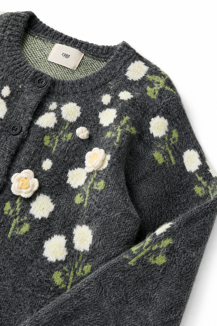 Meadowlin – Blommig Kofta z Otwarty Przodem