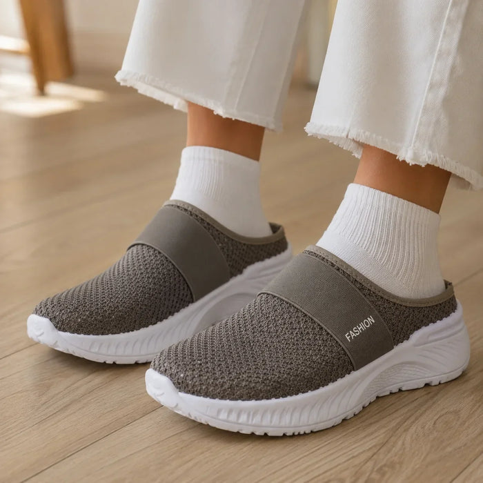 Stride & Soft – Dam skor slip-on på plattform z siateczki, andningsbara, antypoślizgowe