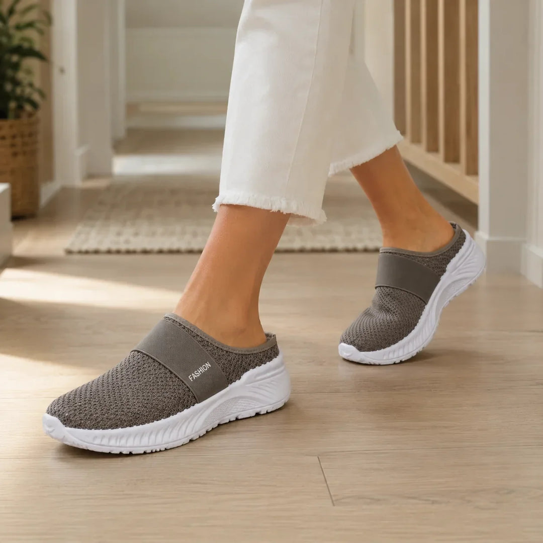 Stride &amp; Soft – Dam skor slip-on på plattform z siateczki, andningsbara, antypoślizgowe