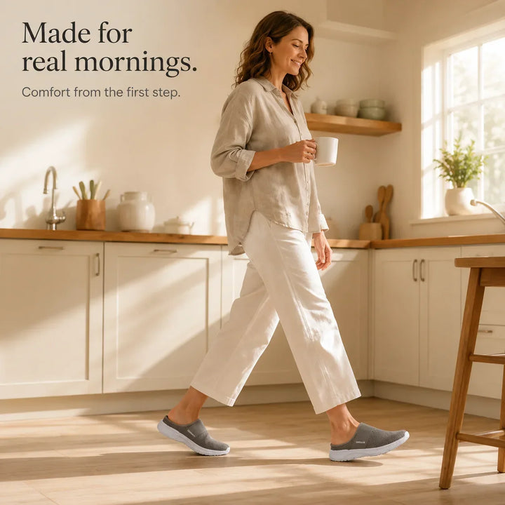 Stride &amp; Soft – Dam skor slip-on på plattform z siateczki, andningsbara, antypoślizgowe