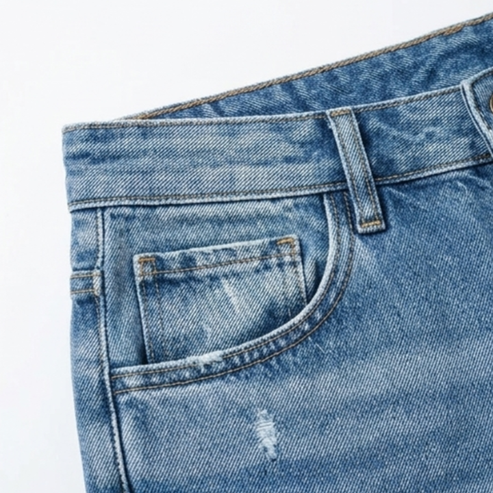 Vivara – Dam jeans retro z frędzlami, korta, proste ben