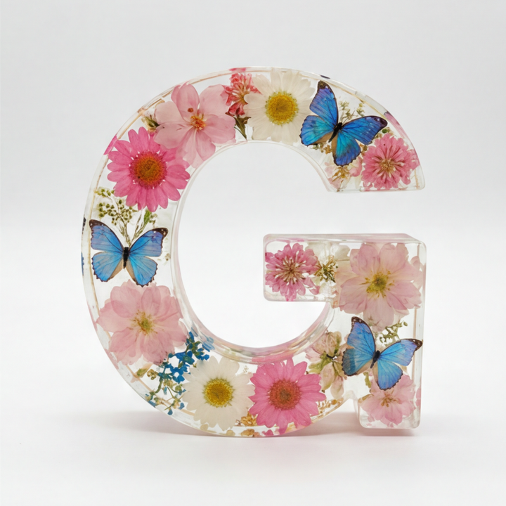 Florenza – Spersonalizowane Świetlne Litery z Kwiatów w Żywicy