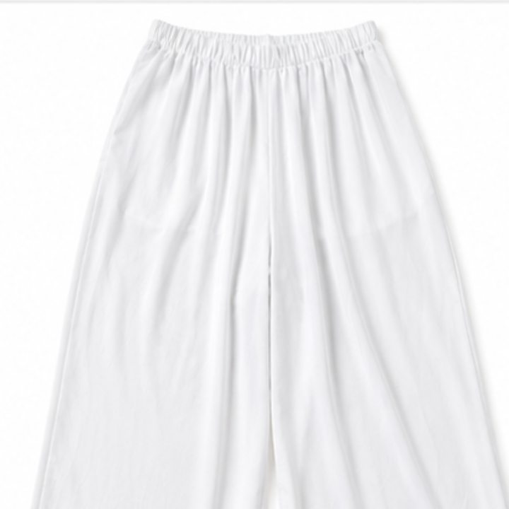 Draperie – Set byxor szerokich z asymetrycznym wierzchem z szyfonu