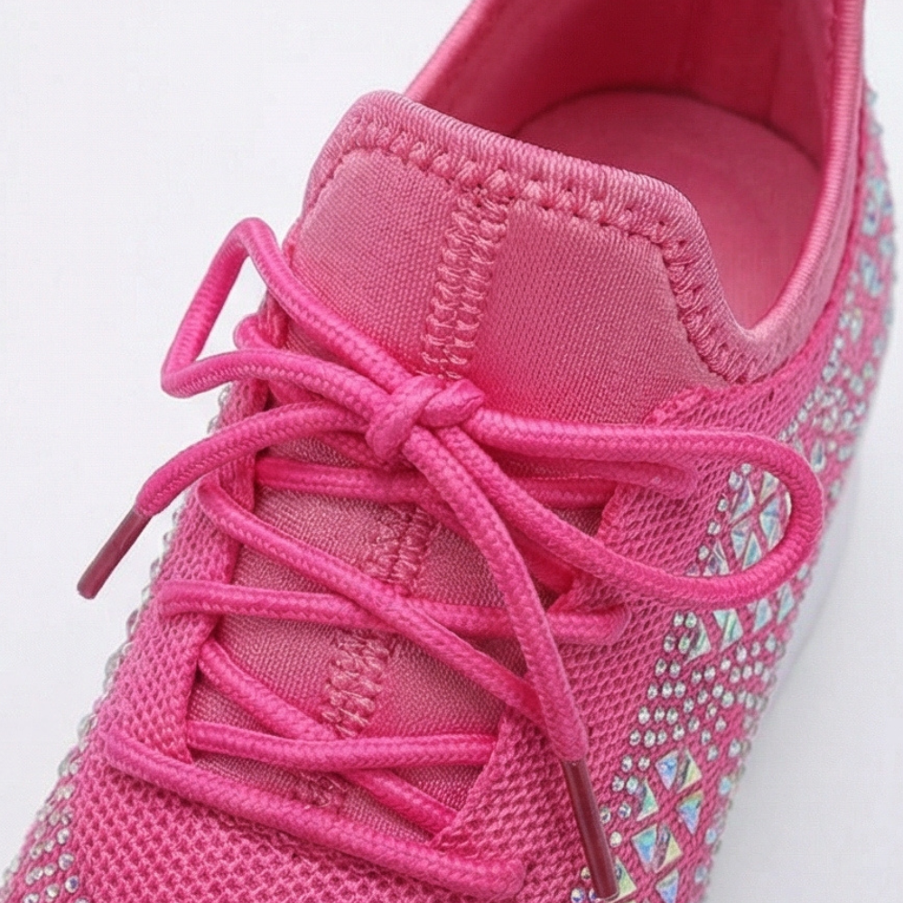 Stellara – Dam sneakers på koturnie z kryształkami