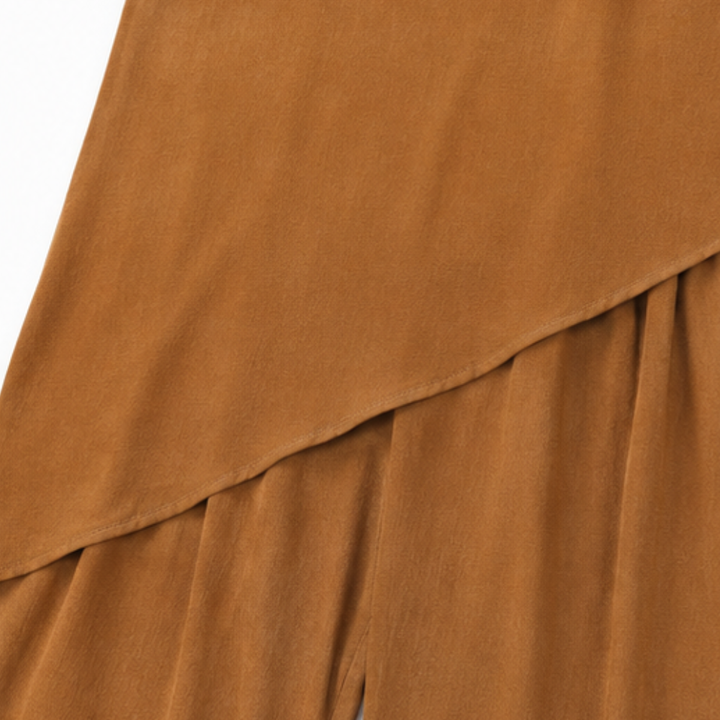 Wearbella – Asymetryczna blus z nierównym dołem i set byxor w luźnym kroju