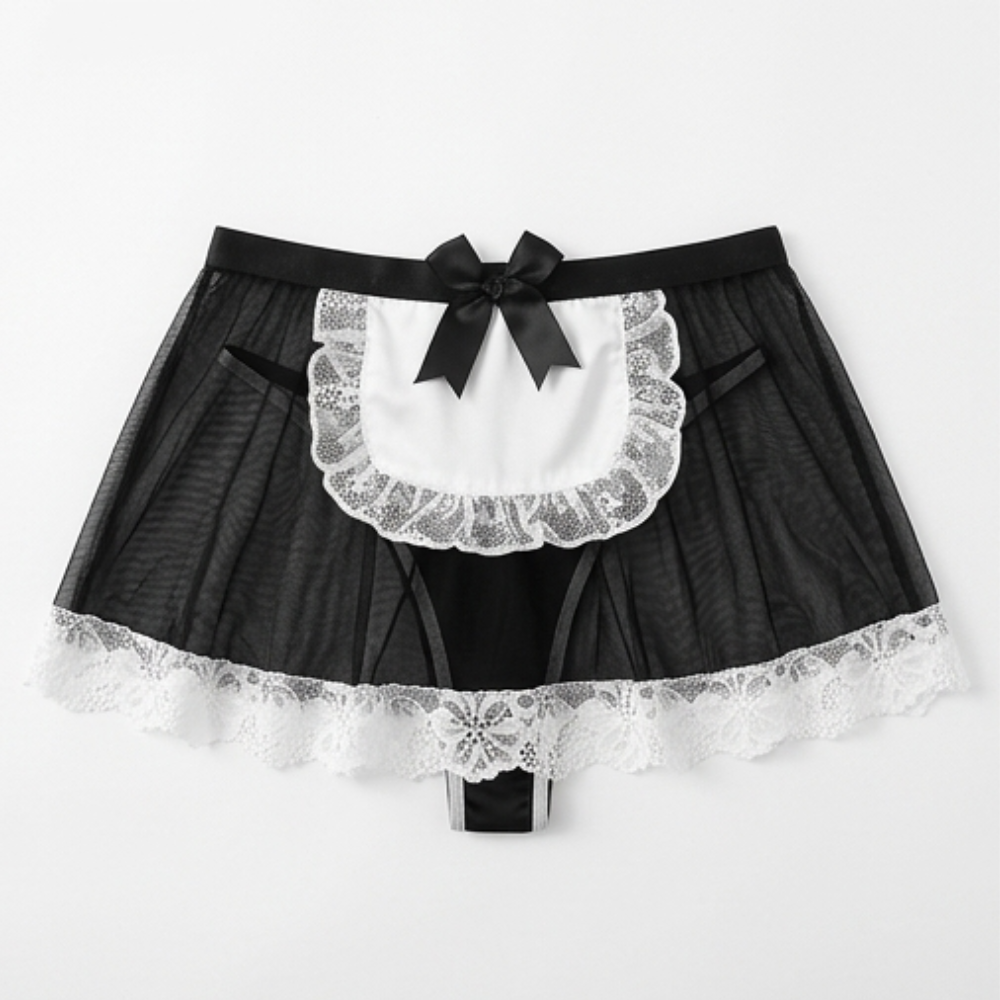 Ravelle – Set bielizny koronkowej z perłowym łańcuchem