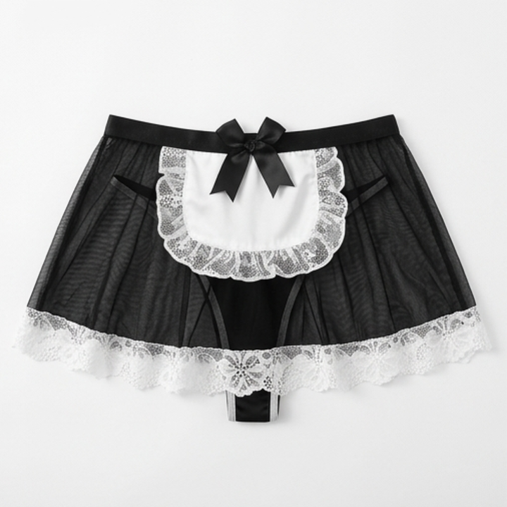 Ravelle – Set bielizny koronkowej z perłowym łańcuchem