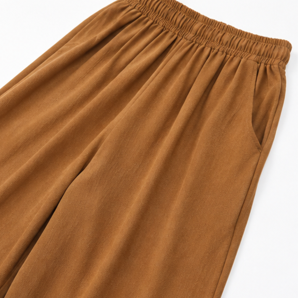 Wearbella – Asymetryczna blus z nierównym dołem i set byxor w luźnym kroju