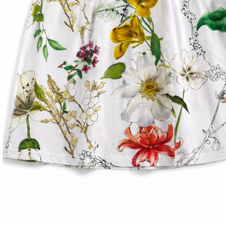 Wearbella – Midi klänning w blommig mönster z okrągłym urringning