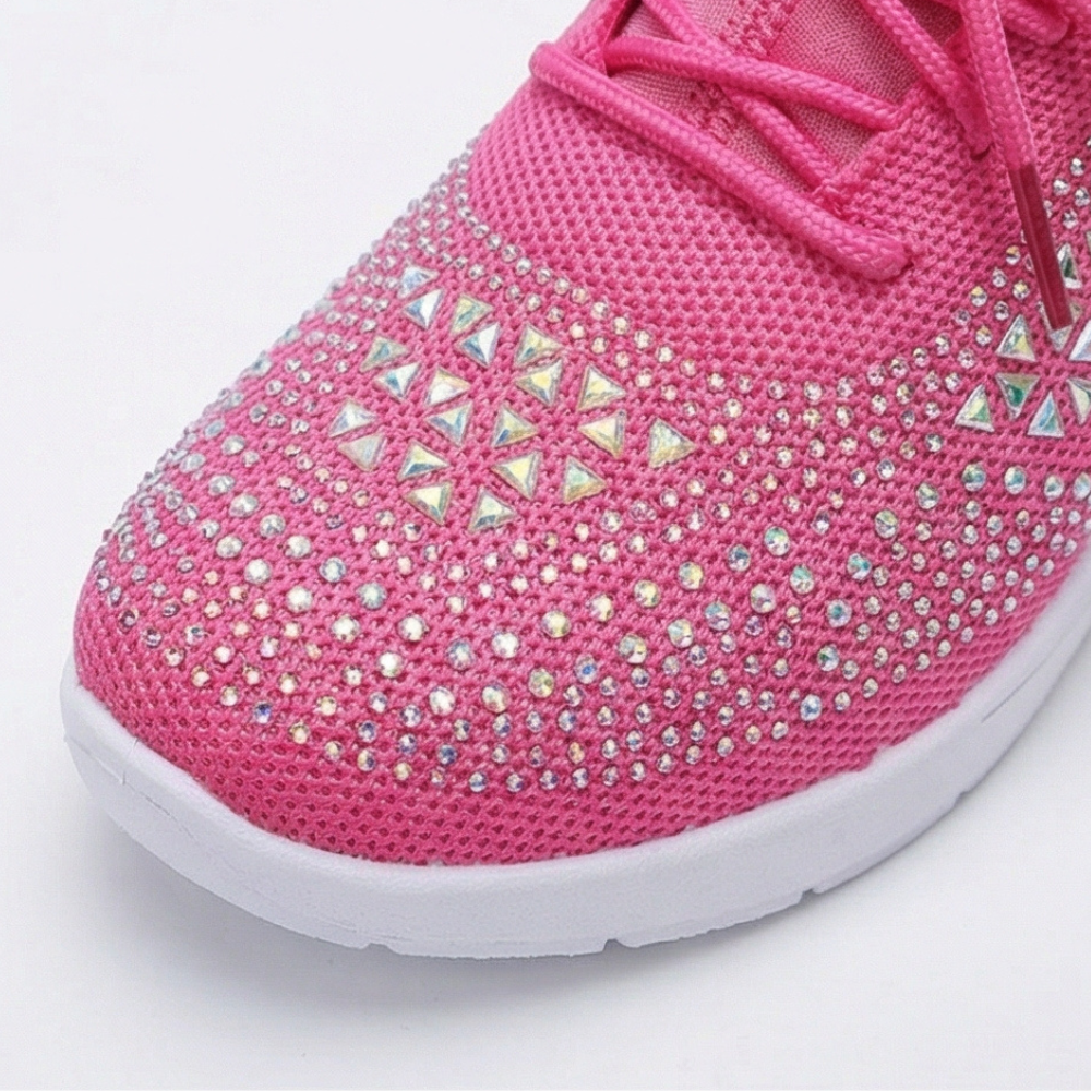 Stellara – Dam sneakers på koturnie z kryształkami