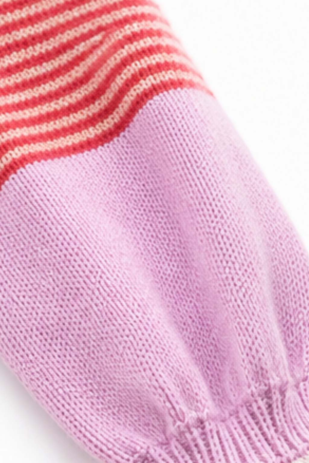 Warmweave – Kofta z färgowymi pasami på otwartym przodzie