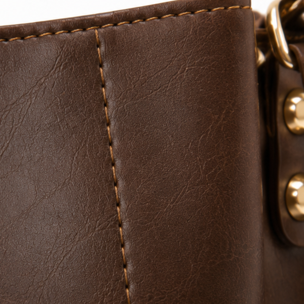 Bellora – Vintage Bucket Shoulder Bag z Plecionym Paskiem