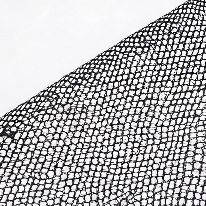 Noirelle – Transparent klänning midi bodycon z rękawiczkami i stringami, czarna