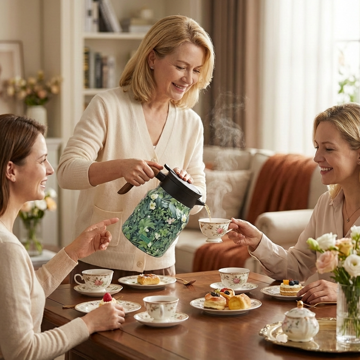 Florathé Izolowany Kanna för Te med inbyggd Filtrerande