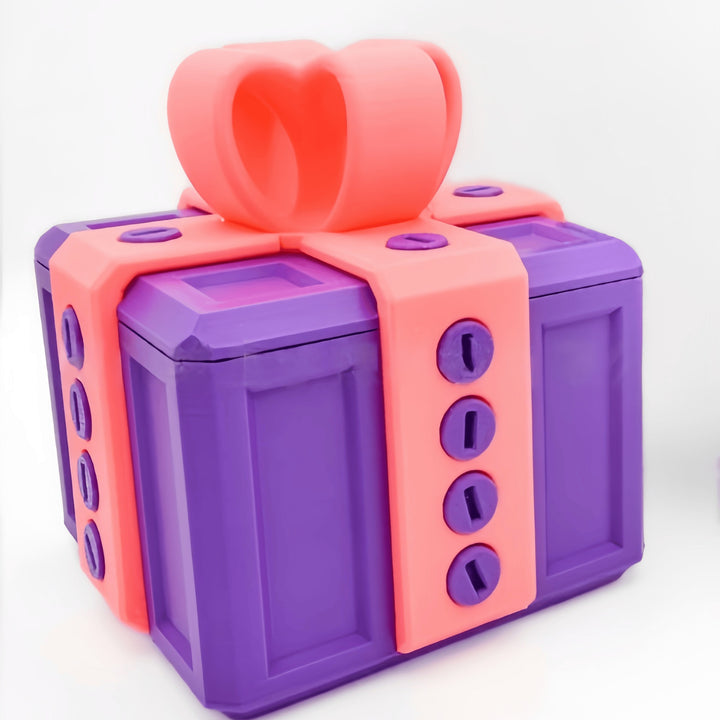 Färgglad 3D-printad presentask med skruvar