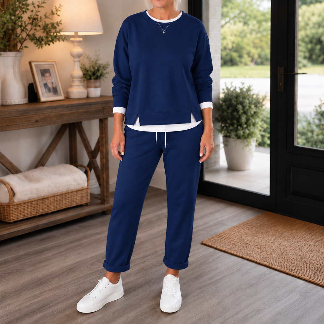 Wearbella – Set z bluzą z bocznymi rozcięciami i dresami