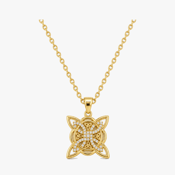 Elowen – Halsband z Kristall Celtickim Węzłem