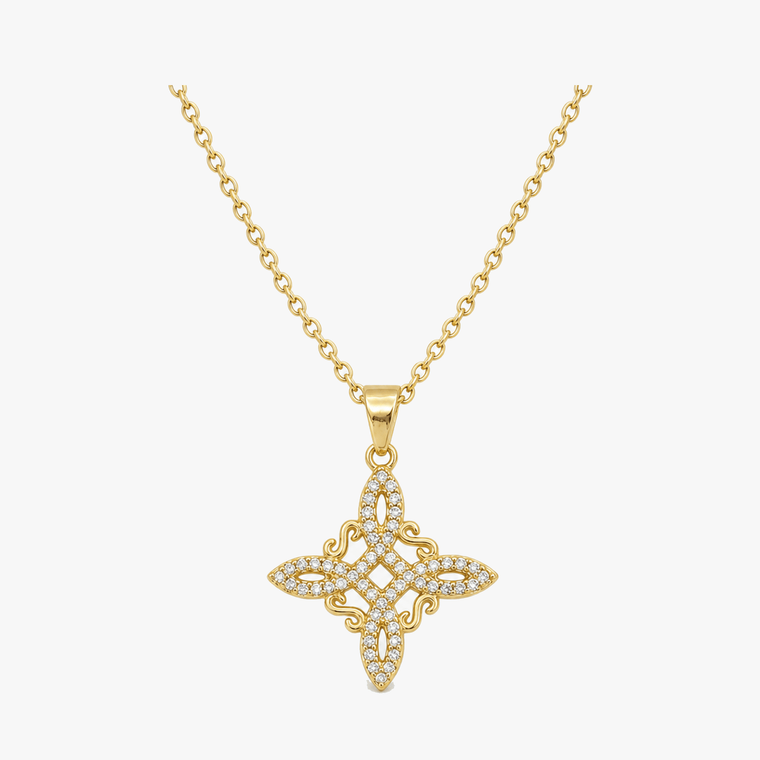 Elowen – Halsband z Kristall Celtickim Węzłem