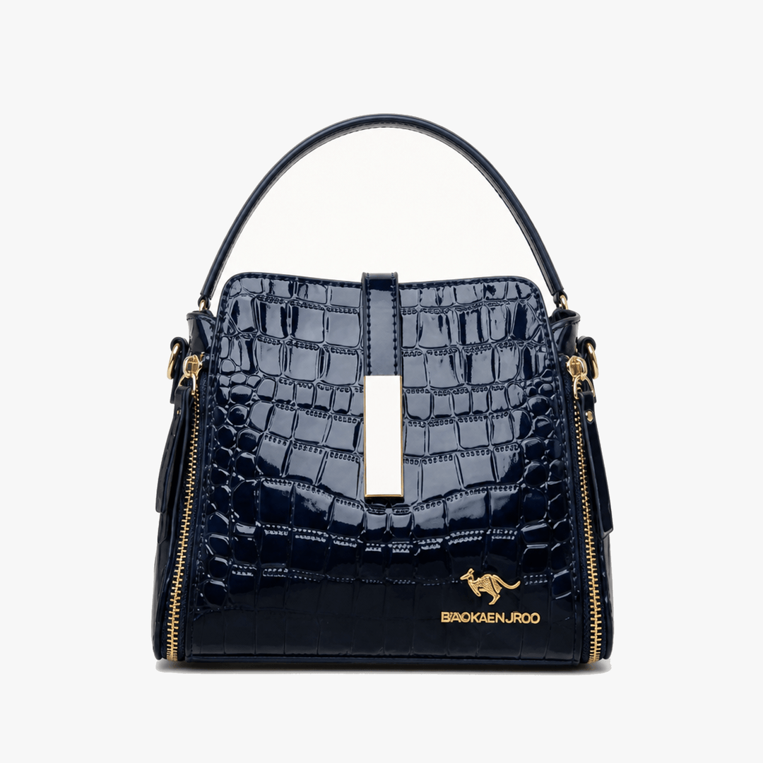 Velora – Handväska Crossbody w Lakierowanym Krokodylu