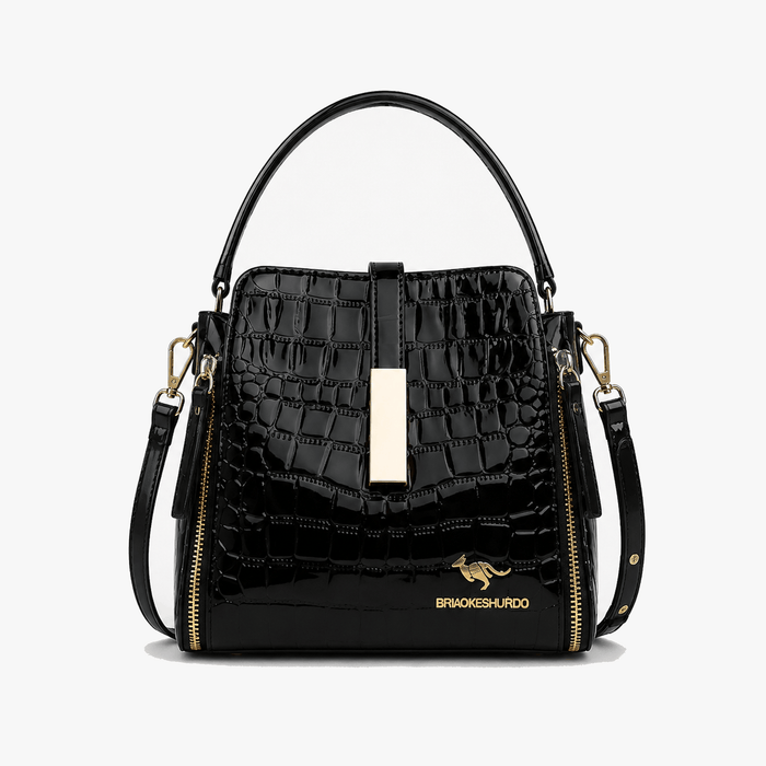 Velora – Handväska Crossbody w Lakierowanym Krokodylu