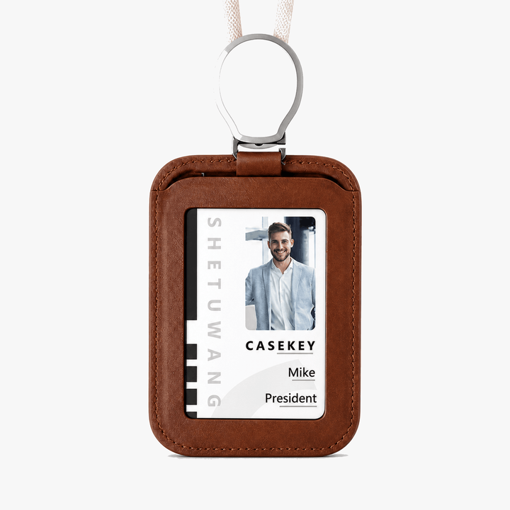 Carden – Hopfällbar holder på identyfikator z ekoskóry