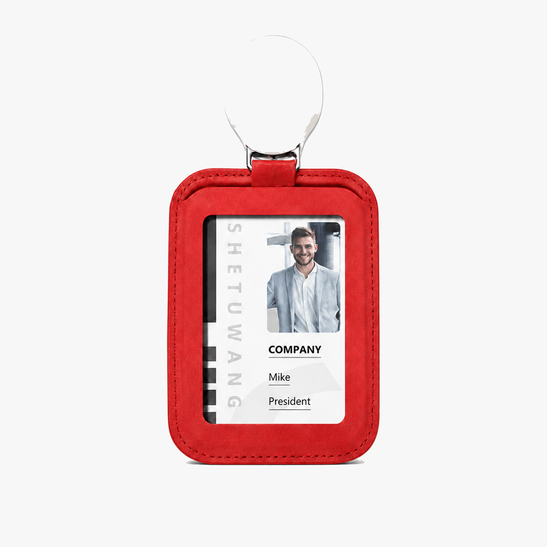 Carden – Hopfällbar holder på identyfikator z ekoskóry