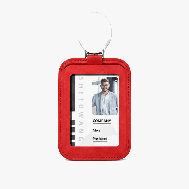 Carden – Hopfällbar holder på identyfikator z ekoskóry