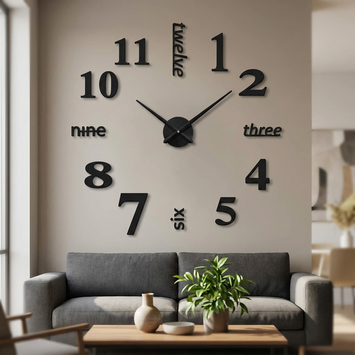 Numeris - Kreativ Klocka Vägg DIY för Moderna interiörer