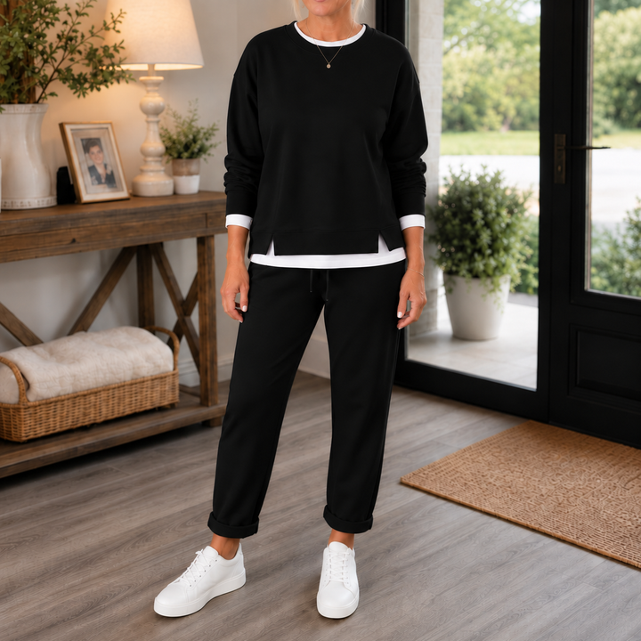 Wearbella – Set z bluzą z bocznymi rozcięciami i dresami
