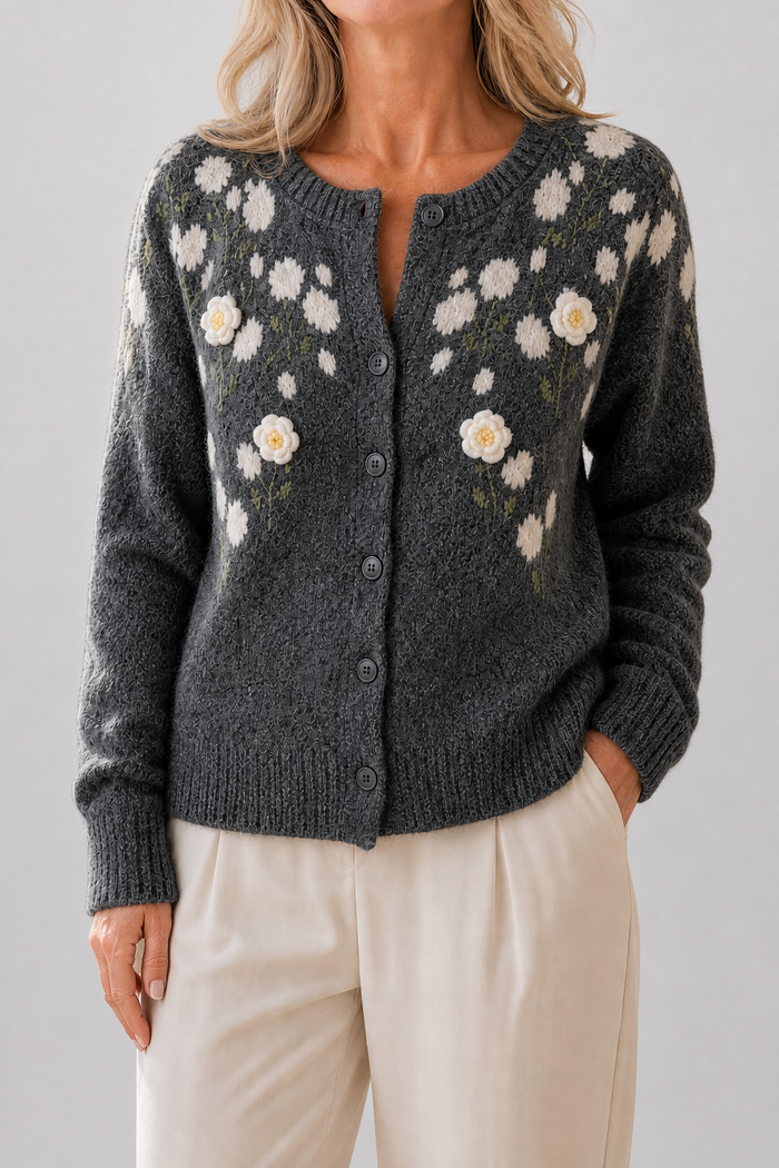 Meadowlin – Blommig Kofta z Otwarty Przodem