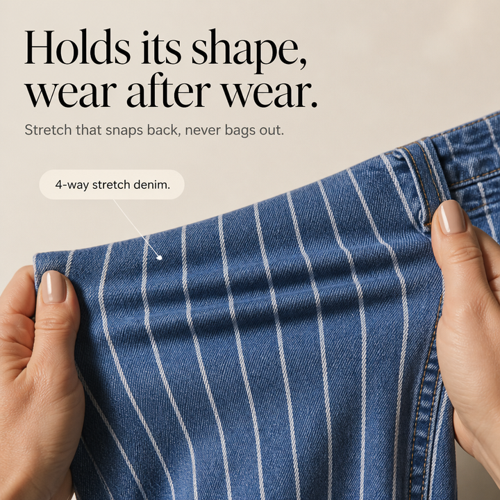 Lunaline – Jeans z rozciągliwego denimu w pionowe band